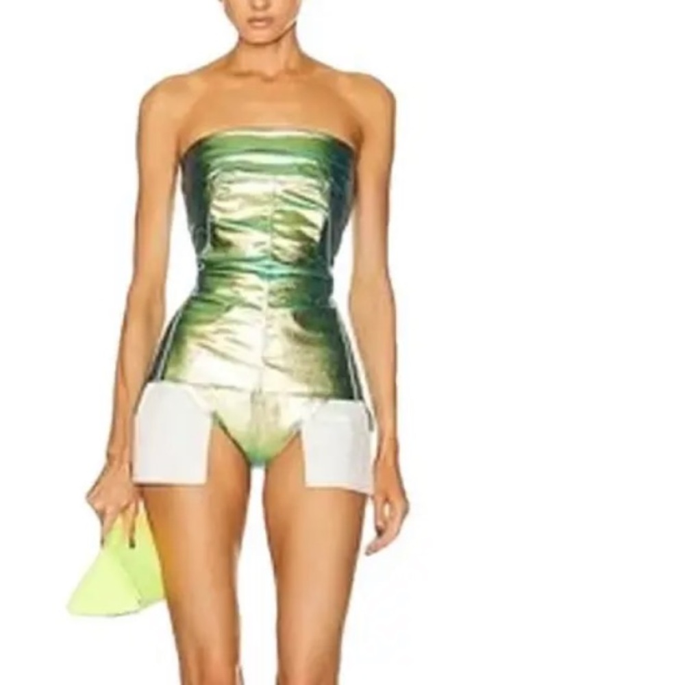 Rick Owens Iridescent top and shorts